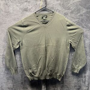Eddie‎ Bauer Shirt Men LT Tall Cotton Cashmere Tight Knit V-Neck Sweater